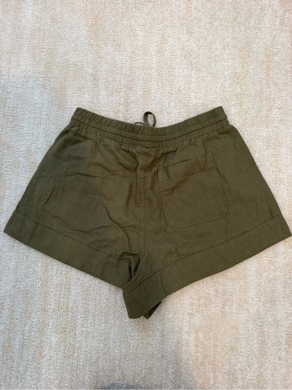 Universal Thread Olive Green High-Waist Drawstring Shorts - Picture 3 of 3